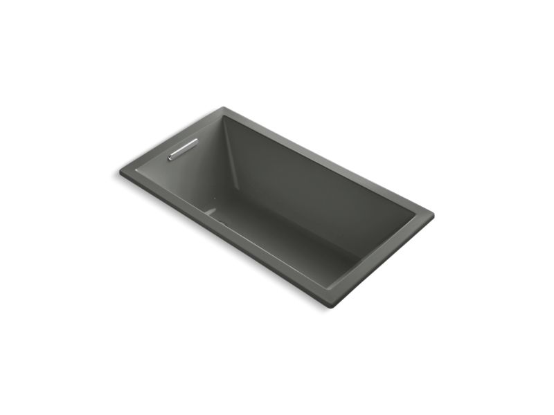 KOHLER K-1168-GHVB-58 Underscore 60" X 32" Drop-In Vibracoustic Bath With Heated Bubblemassage In Thunder Grey