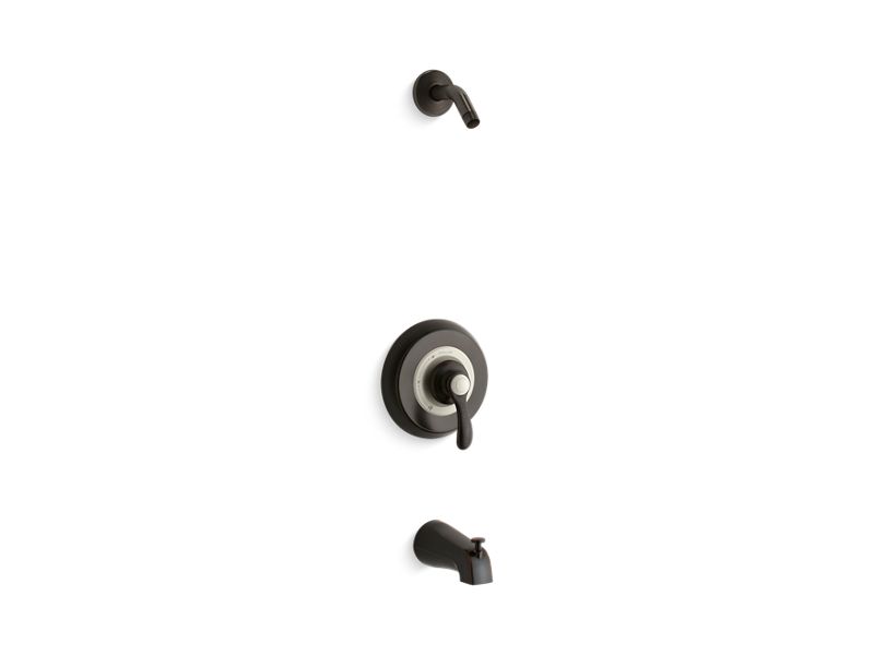KOHLER K-TLS12007-4-2BZ Fairfax Rite-Temp(R) bath and shower trim set with NPT spout, less showerhead