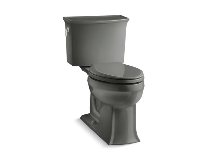 KOHLER K-3551-58 Thunder Grey Archer Two-piece elongated toilet, 1.28 gpf
