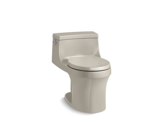 KOHLER K-4007-G9 San Souci One-piece round-front 1.28 gpf toilet with slow close seat