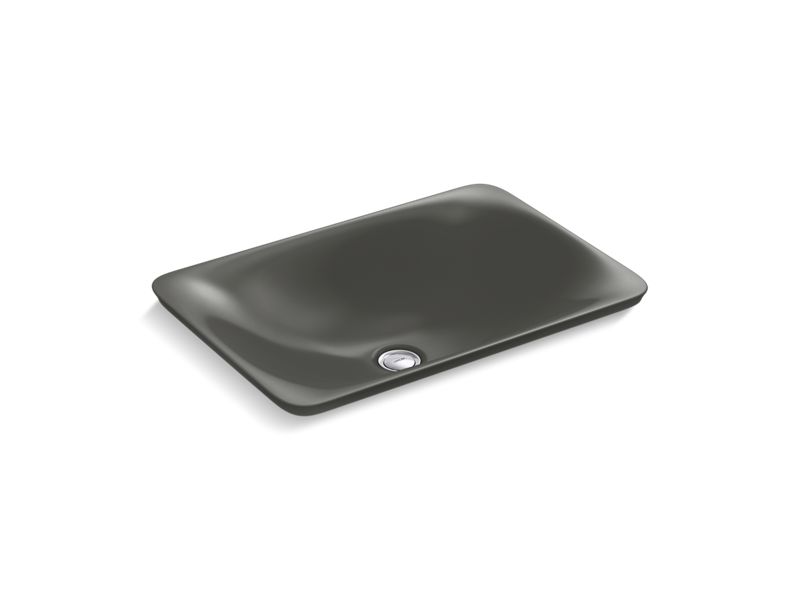 KOHLER K-7799-58 Carillon 21-1/4" Rectangular Drop-In Bathroom Sink, No Overflow In Thunder Grey
