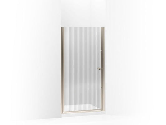 KOHLER K-702406-G54-ABV Fluence Pivot shower door, 65-1/2" H x 32-1/2 - 34" W, with 1/4" thick Falling Lines glass