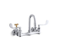 KOHLER K-7308-5A-CP Triton Shelf-back double wristblade lever handle sink faucet with loose-key stops