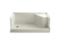 KOHLER K-9489-96 Memoirs 60" x 36" single threshold left-hand drain shower base with integral seat at right