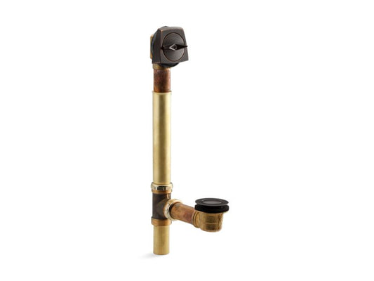 KOHLER K-7161-AF-2BZ Oil-Rubbed Bronze Clearflo 1-1/2" adjustable pop-up drain with above- or through-the-floor installations for 17"-24" deep baths