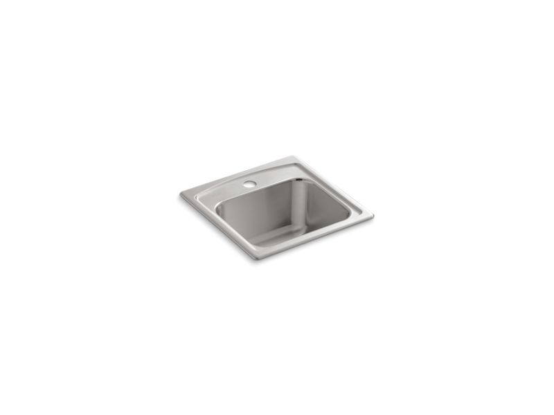 KOHLER K-3349-1-NA Toccata 15" x 15" x 7-11/16" top-mount bar sink with single faucet hole