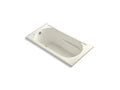 KOHLER K-1184-W1-96 Devonshire 60" x 32" drop-in bath with Bask heated surface and reversible drain