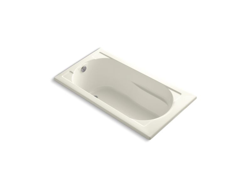 KOHLER K-1184-W1-96 Devonshire 60" x 32" drop-in bath with Bask heated surface and reversible drain