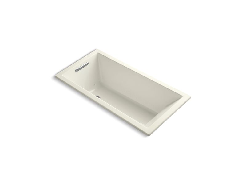 KOHLER K-1167-GHVB-96 Underscore 60" X 30" Drop-In Vibracoustic Bath With Heated Bubblemassage In Biscuit