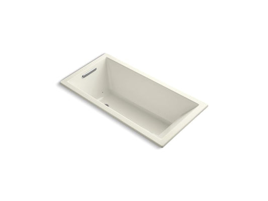 KOHLER K-1167-GHVB-96 Underscore 60" X 30" Drop-In Vibracoustic Bath With Heated Bubblemassage In Biscuit
