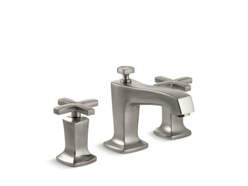 KOHLER K-16232-3-BN Margaux Widespread bathroom sink faucet with cross handles