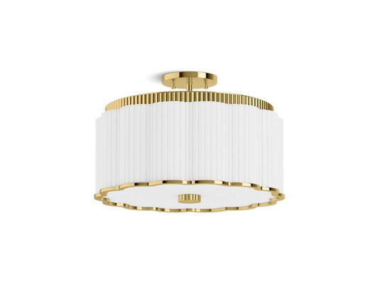 KOHLER K-27437-SF03-2PL Polished Brass Tresdoux Semi-flush light