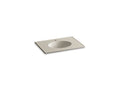 KOHLER K-2796-1-G85 Ceramic/Impressions 31" oval vanity-top bathroom sink with single faucet hole