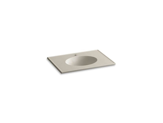 KOHLER K-2796-1-G85 Ceramic/Impressions 31" oval vanity-top bathroom sink with single faucet hole