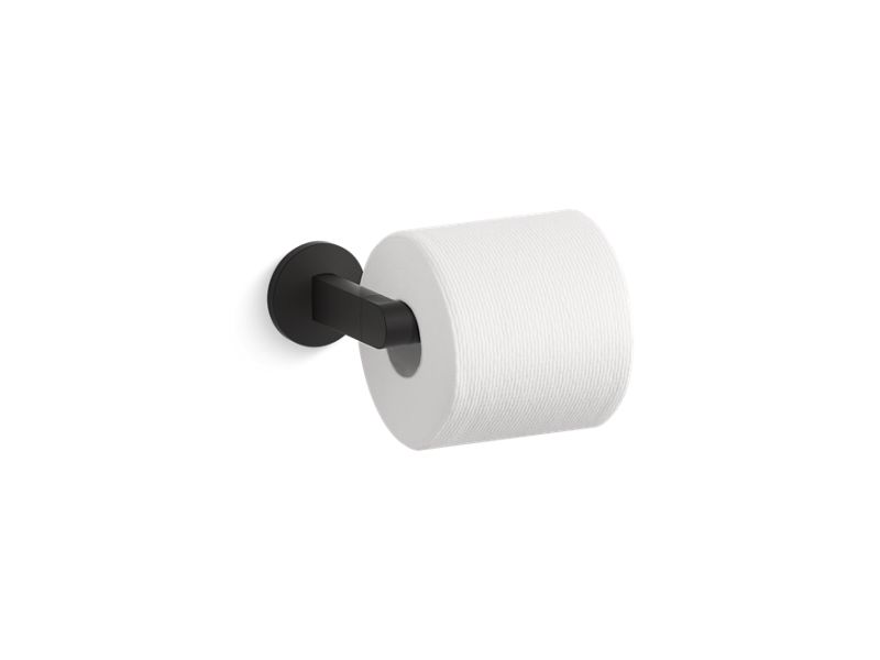 KOHLER K-78382-BL Matte Black Components Pivoting toilet paper holder