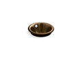 KOHLER K-20211-P5-KA Iron Plains Round Drop-in/undermount vessel bathroom sink with Iron Black painted underside