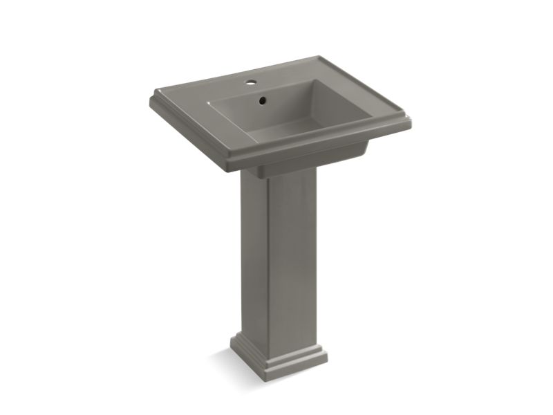 KOHLER Tresham K-2844-1-K4 Cashmere 24" square pedestal bathroom sink