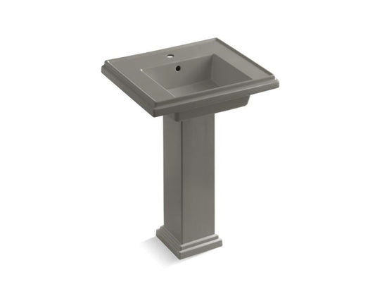 KOHLER K-2844-1-K4 Cashmere Tresham 24" pedestal bathroom sink with single faucet hole