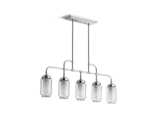 KOHLER K-22660-CH05-CPL Polished Chrome Artifacts Five-light linear chandelier