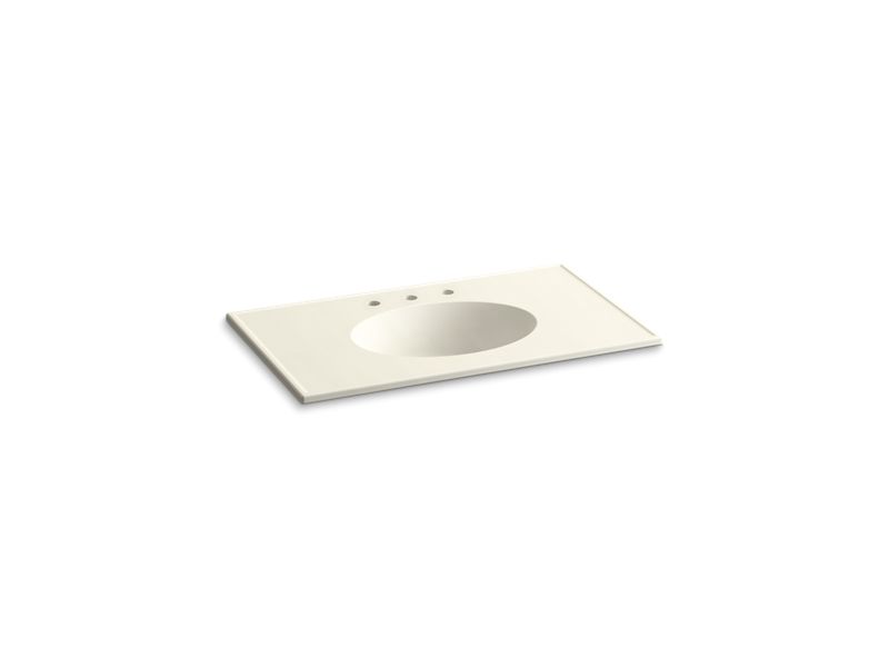 KOHLER Ceramic/Impressions K-2798-8-G83 Biscuit Impressions 37" Vitreous china vanity top with integrated oval sink