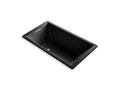 KOHLER K-1173-GHVB-7 Underscore 66" X 36" Drop-In Vibracoustic Bath With Heated Bubblemassage In Black Black