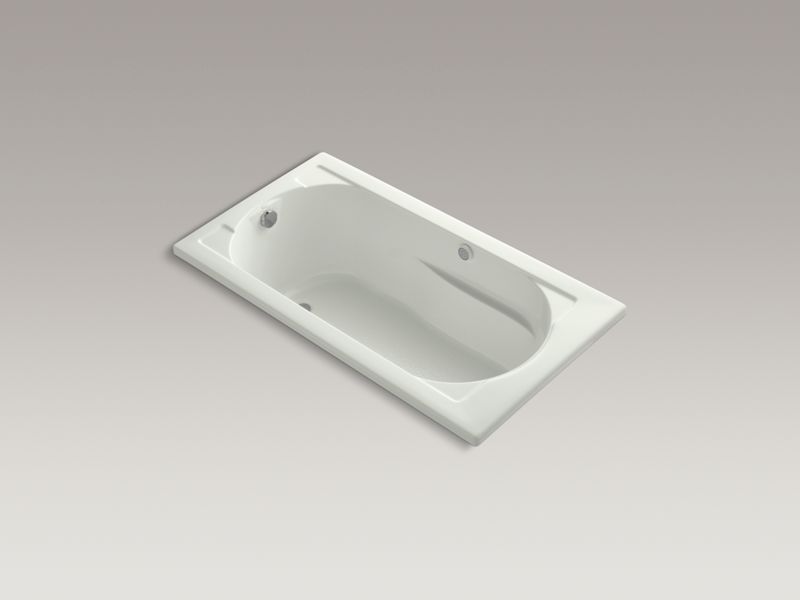 KOHLER K-1357-GHW-NY Devonshire 60" x 32" Heated BubbleMassage air bath with Bask, end drain