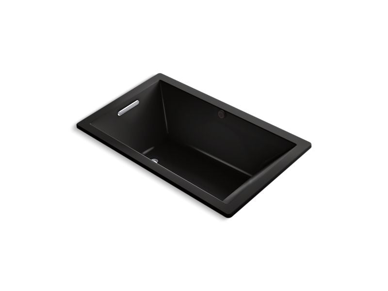 KOHLER K-1849-VB-7 Underscore 60" X 36" Drop-In Vibracoustic Bath In Black Black