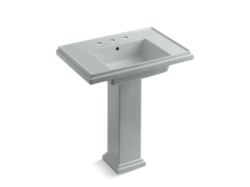 KOHLER K-2845-8-95 Tresham 30" pedestal bathroom sink with 8" widespread faucet holes