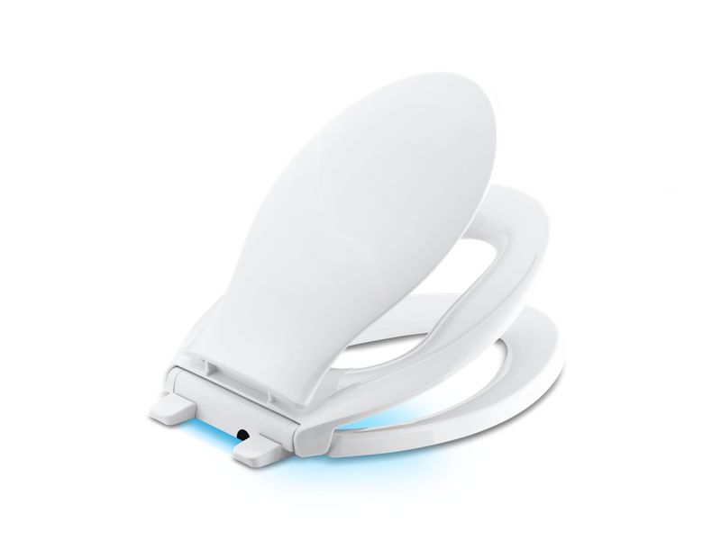 KOHLER K-2599-0 Transitions Nightlight Quiet-Close Elongated toilet seat