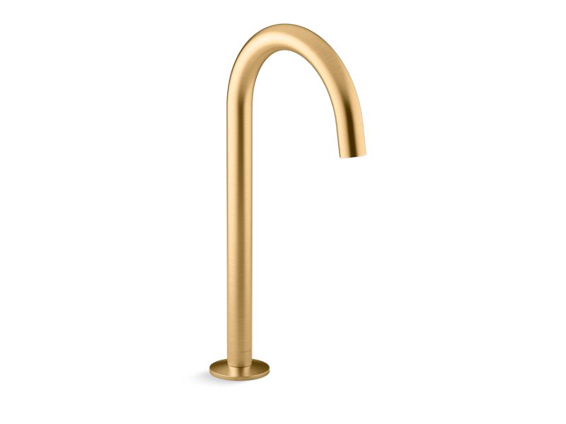 KOHLER K-77965-2MB Vibrant Brushed Moderne Brass Components Bathroom sink spout with Tube design, 1.2 gpm