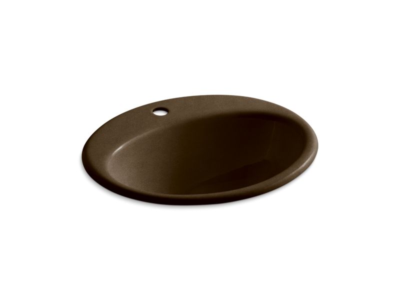 KOHLER K-2905-1-KA Farmington Drop-in bathroom sink with single faucet hole