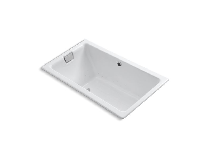 KOHLER K-856-GH0-0 White Tea-for-Two 66" x 36" Heated BubbleMassage air bath