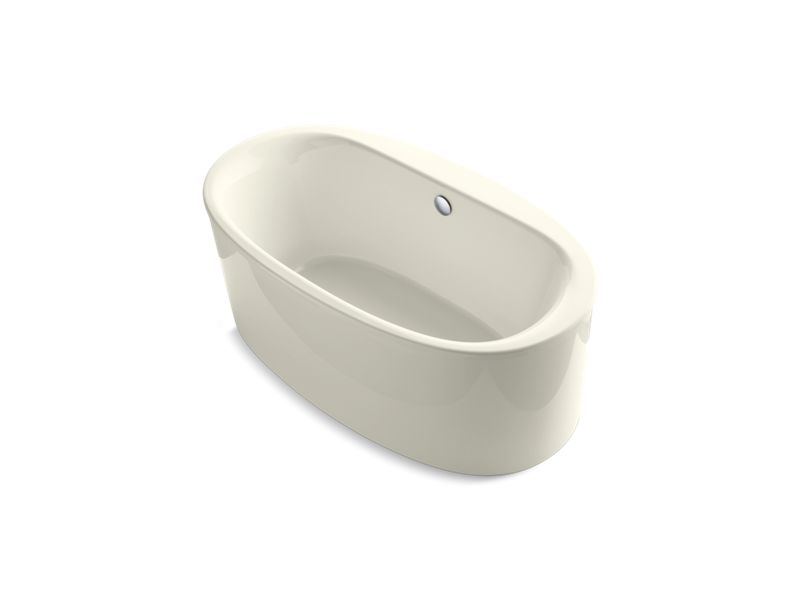 KOHLER K-6368-96 Sunstruck 65-1/2" x 35-1/2" oval freestanding bath with straight shroud and center drain
