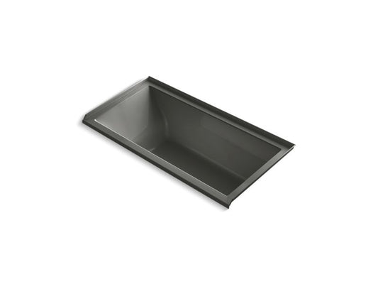 KOHLER K-1167-VBRW-58 Underscore 60" X 30" Alcove Vibracoustic Bath With Bask Heated Surface, Right Drain In Thunder Grey