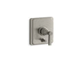 KOHLER K-T98757-4B-BN Pinstripe Rite-Temp(R) pressure-balancing valve trim with diverter and grooved lever handle, valve not included