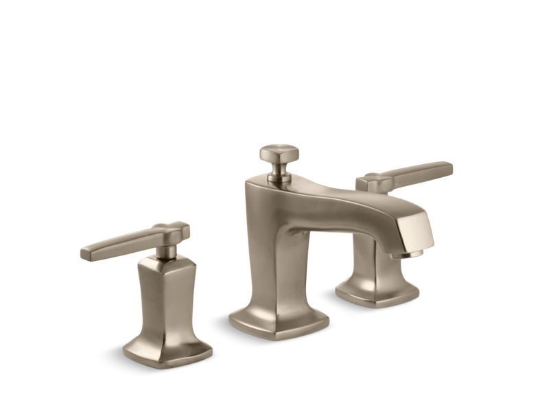 KOHLER K-16232-4-BV Vibrant Brushed Bronze Margaux Widespread bathroom sink faucet with lever handles