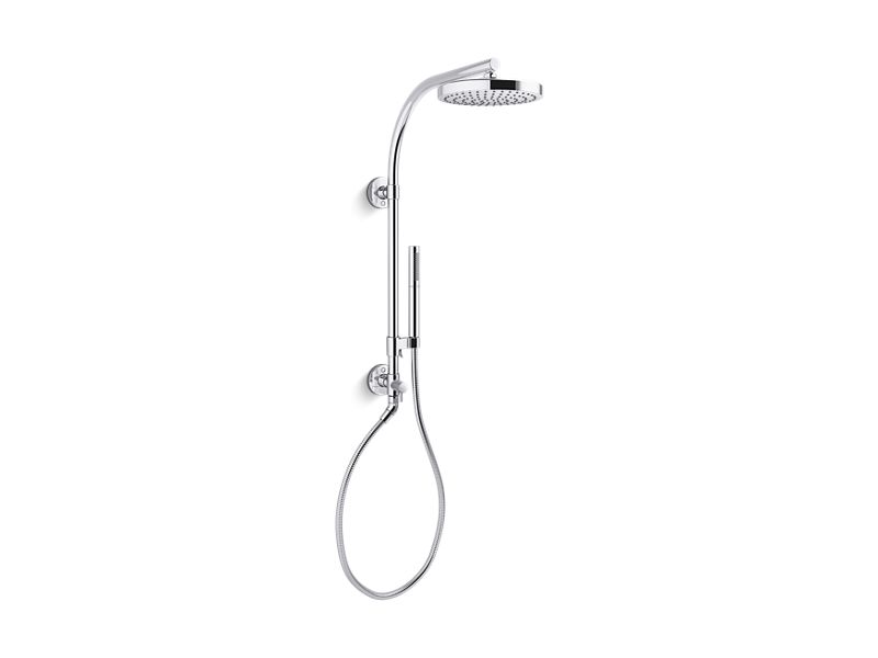 KOHLER K-76474-CP HydroRail-R Awaken Shift Ellipse Arch shower column kit with rainhead and 2.0 gpm handshower