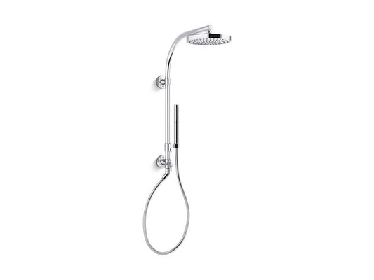 KOHLER K-76474-CP HydroRail-R Awaken Shift Ellipse Arch shower column kit with rainhead and 2.0 gpm handshower