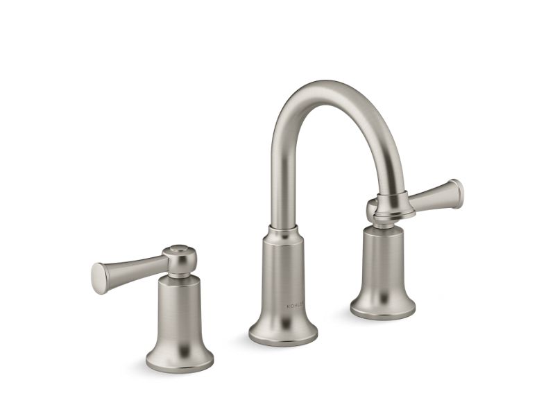 KOHLER K-R21187-4D-BN Vibrant Brushed Nickel Aderlee 8" widespread bathroom faucet