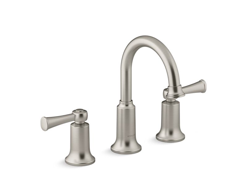 KOHLER K-R21187-4D-BN Aderlee Widespread bathroom sink faucet, 1.2 gpm In Vibrant Brushed Nickel