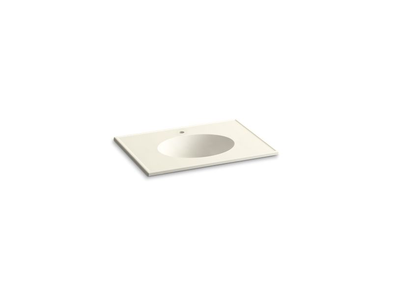 KOHLER K-2796-1-G83 Ceramic/Impressions 31" oval vanity-top bathroom sink with single faucet hole
