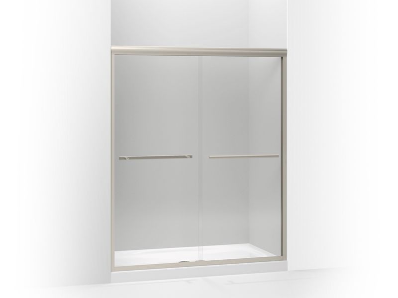 KOHLER K-709064-L-MX Gradient Sliding shower door, 70-1/16" H x 56-5/8 - 59-5/8" W, with 1/4" thick Crystal Clear glass