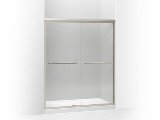 KOHLER K-709064-L-MX Gradient Sliding shower door, 70-1/16" H x 56-5/8 - 59-5/8" W, with 1/4" thick Crystal Clear glass