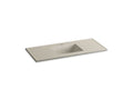 KOHLER K-2783-1-G85 Sandbar Impressions Ceramic/Impressions 49" Vitreous china vanity top with integrated rectangular sink