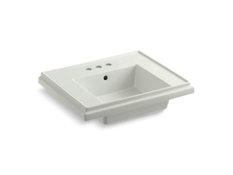 KOHLER K-2757-4-NY Tresham 24" pedestal bathroom sink basin with 4" centerset faucet holes