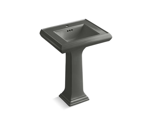KOHLER K-2238-1-58 Thunder Grey Memoirs Classic 24" pedestal bathroom sink with single faucet hole