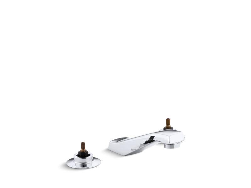 KOHLER K-7443-KN-CP Triton 0.5 gpm widespread commercial bathroom sink base faucet, requires handles, drain not included