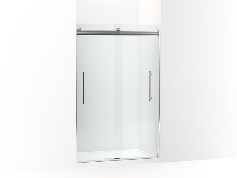 KOHLER K-706852-8L-ABZ Elmbrook Frameless sliding shower door, 73-9/16" H x 44-5/8 - 47-5/8" W, with 5/16" thick Crystal Clear glass
