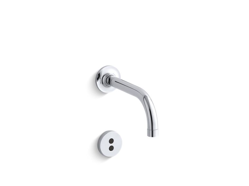 KOHLER K-T11841-CP Polished Chrome Purist Wall-mount touchless faucet trim with Insight technology and 6" 90-degree spout, requires valve