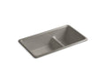 KOHLER K-6625-K4 Iron/Tones 33" x 18-3/4" x 9-5/8" Smart Divide Top-mount/undermount large/medium kitchen sink